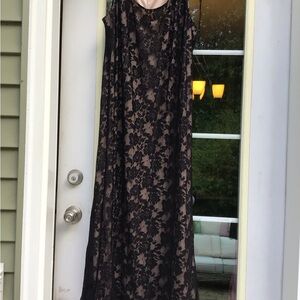 Tiana B. Black Lace Maxi Dress